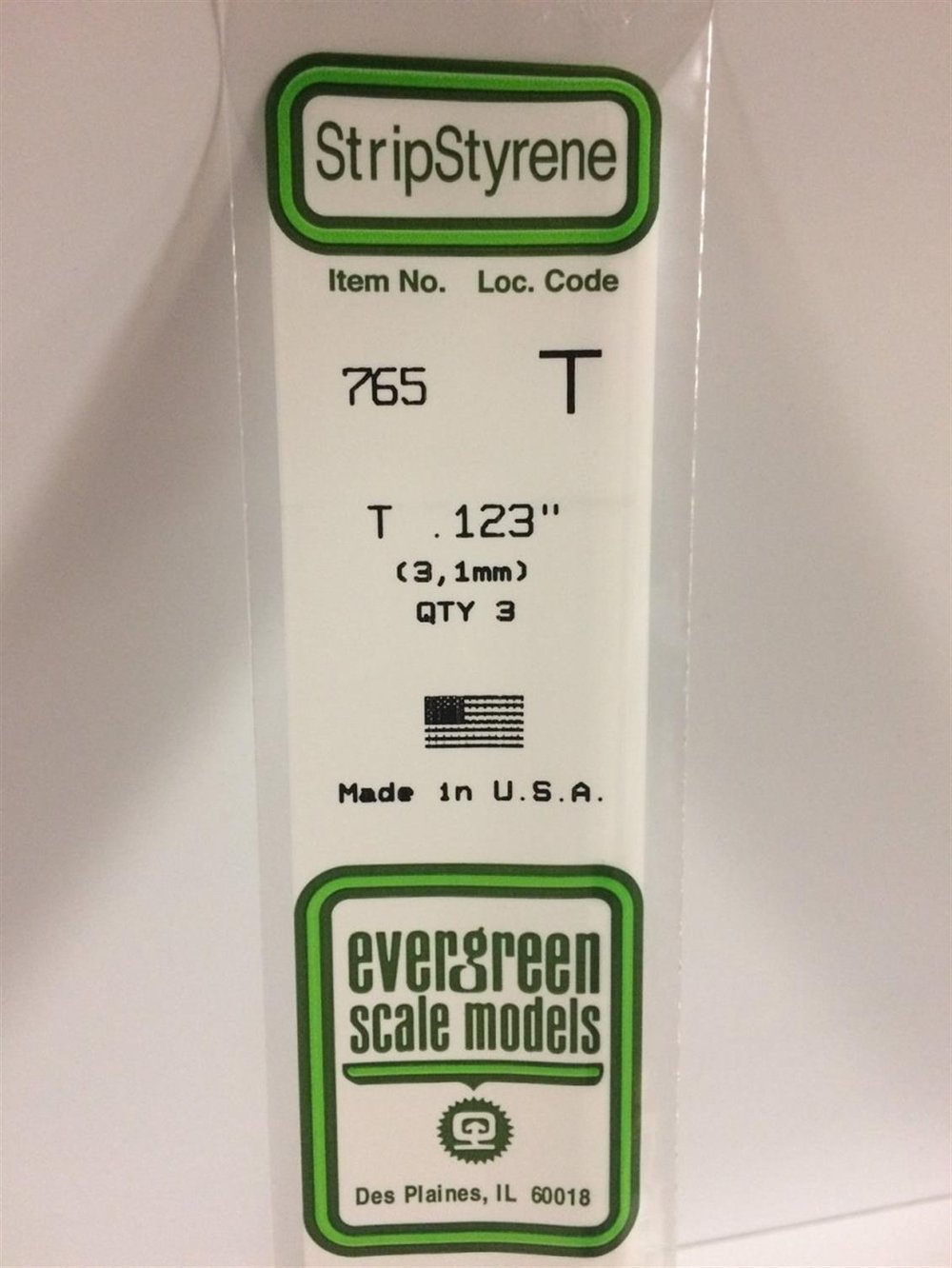 Evergreen 765 3.1X355 Mm. T Profil Polistren Çubuk-3 Adet- Beyaz