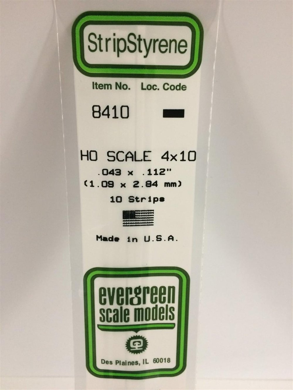 Evergreen 8410 Plastik Çıta-355Mm Boy-1,09X2,84Mm-10 Adet -B