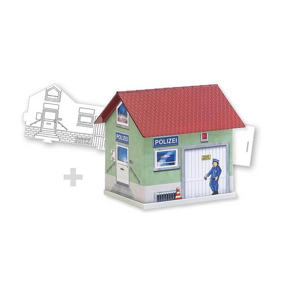 Faller 150150 1/87 Ölçek, Karakol,Başlangıç Seti,Boyanabilir, Plastik ve Karton Model Kiti