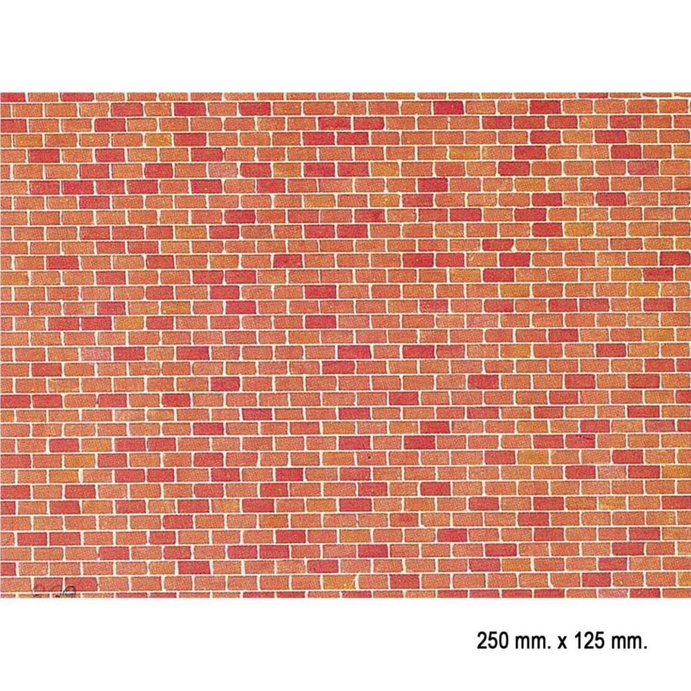 Faller 170608 1/87 Ölçek, Kesilmiş Tuğla Duvar Desenli Dekor Levhası - 25 X 12,5 Cm.