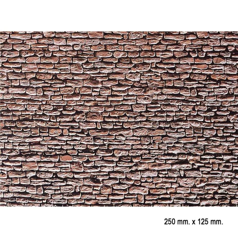 Faller 170618 1/87 Ölçek, Arduvaz Taş Duvarı Desenli Dekor Levhası - 25 X 12,5 Cm.