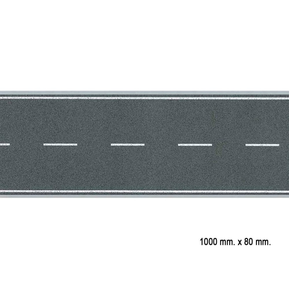 Faller 170630 1/87 Ölçek, İki Şeritli Asfalt Yol Kaplaması, Fleksible, 100 Cm.