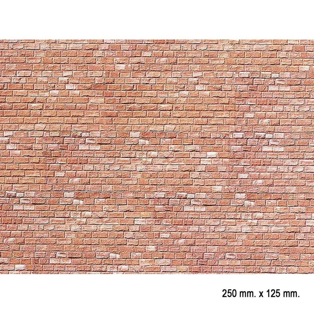 Faller 222564 1/160 Ölçek, Yığma Tuğla Desenli Dekor Kağıdı, 25 X 12,5 Cm.