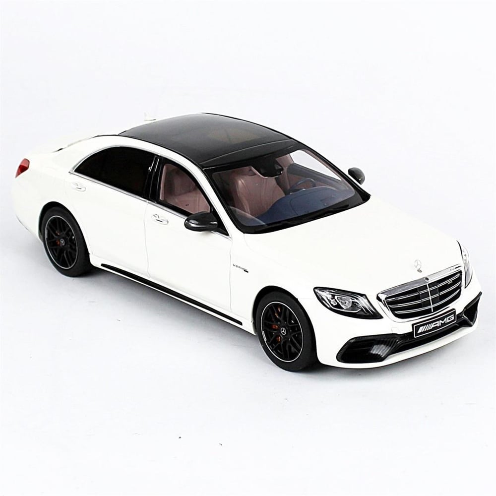 GT Spirit B66965714 1/18 Ölçek, Mercedes Benz S63 AMG Sedan W222, Diamond White, Sergilemeye Hazır Metal Araba Modeli