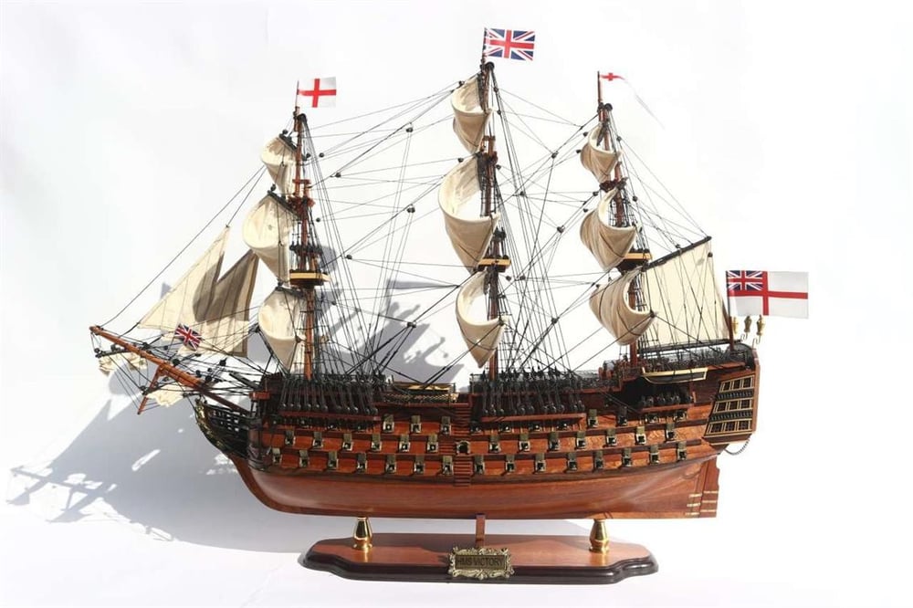 Gianhien Ts0001W40 Hms VIctory Ahşap Hazır Yelkenli Savaş Gemisi Maketi