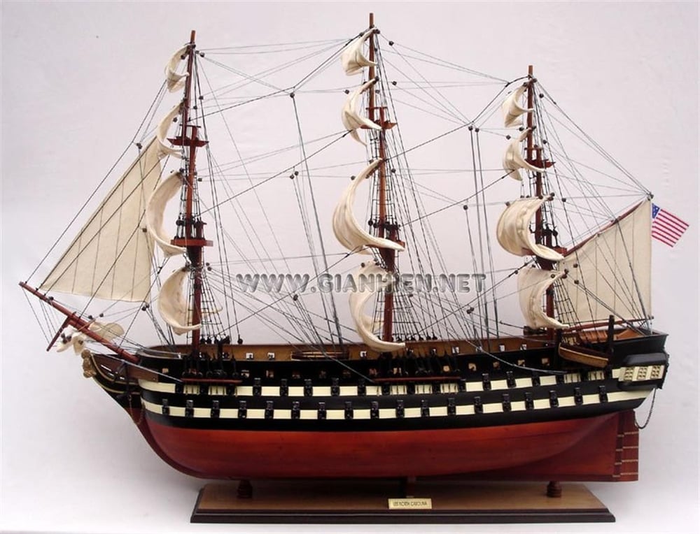 Gianhien Ts0106W Uss North Carolına Ahşap Ahşap Yelkenli Savaş Gemisi Maketi