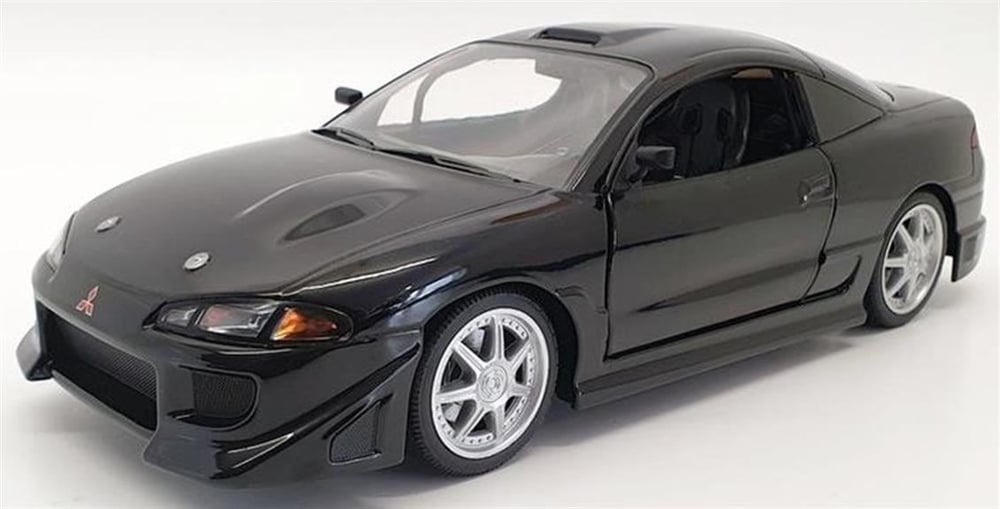 Greenlight 19040 1/18 Ölçek, 1995 Mitsubishi Eclipse, Siyah, Sergilemeye Hazır Metal Araba Modeli
