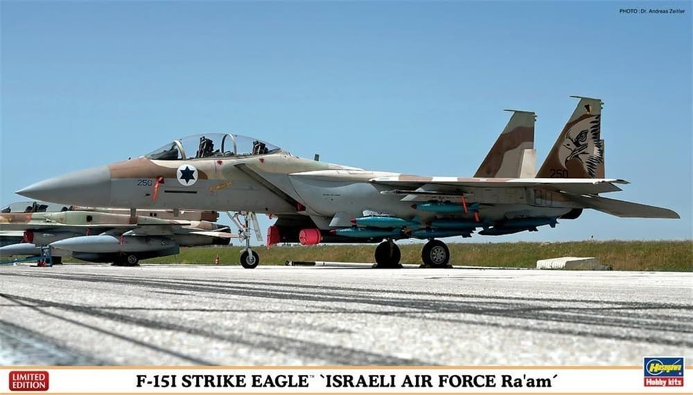 Hasegawa 1950 1/72 Ölçek, F-15I Strike Eagle Israeli Air Force (Limited Edition), Savaş Uçağı Plastik Model Kiti
