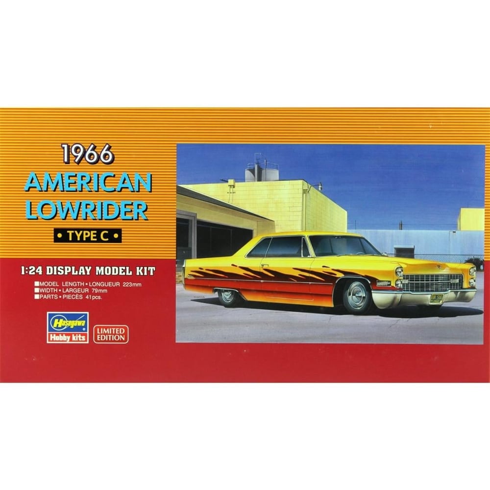 Hasegawa 20376 1/24 Ölçek, Cadillac 1966 American Lowrider Type C (Limited Edition),Otomobil Plastik Model Kiti