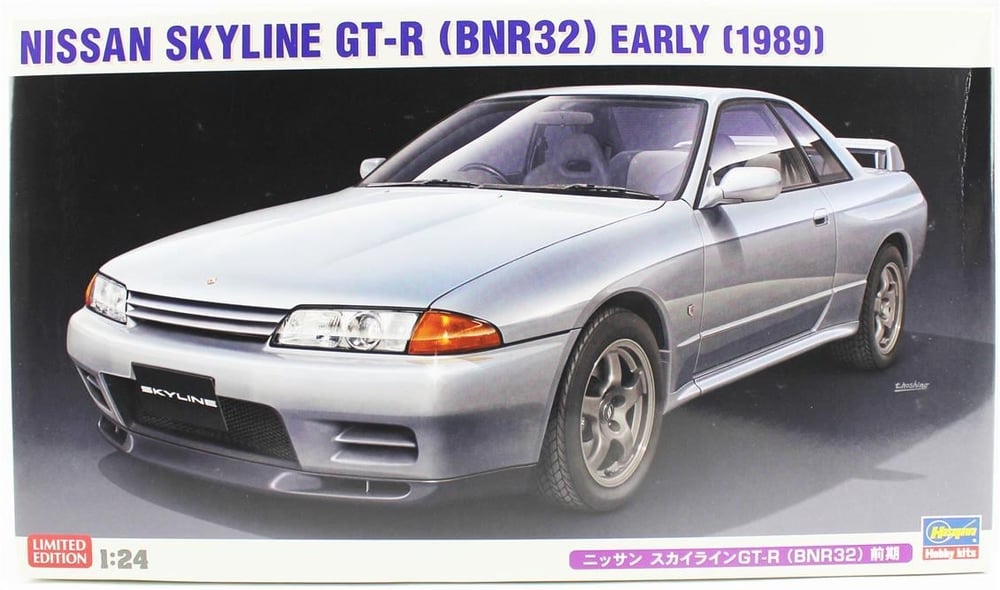 Hasegawa 20496 1/24 Ölçek, Nissan Skyline GT-R (BNR32) Early (1989), (Limited Edition) Otomobil Plastik Model Kiti