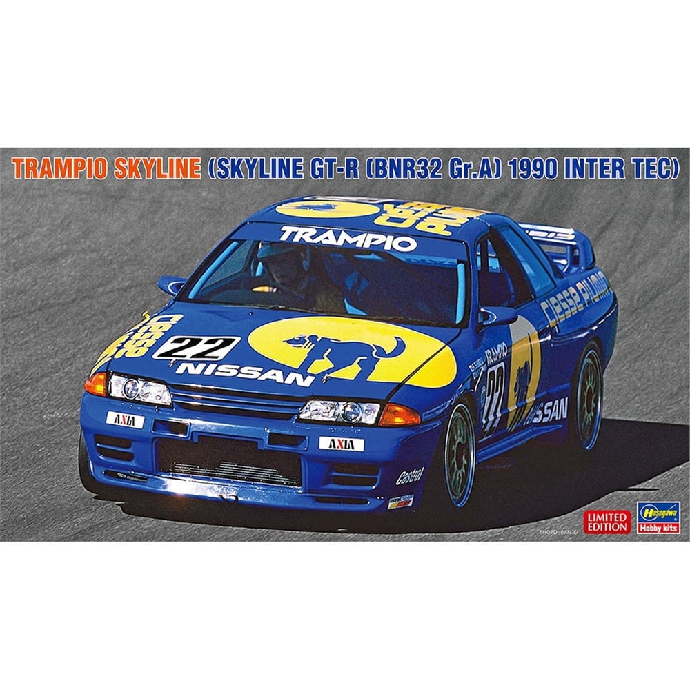 Hasegawa 20791 1/24 Ölçek, Trampio Nissan Skyline T-R [BNR32 Gr.A] 1990 Inter Tec), Yarış Aracı Plastik Model Kiti