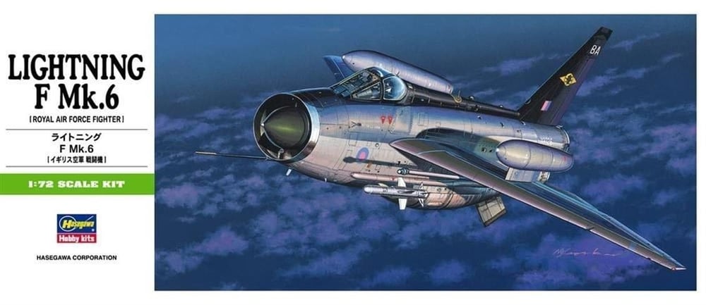 Hasegawa B15 245 1/72 Ölçek, Lightning F Mk.6, Savaş Uçağı Plastik Model Kiti