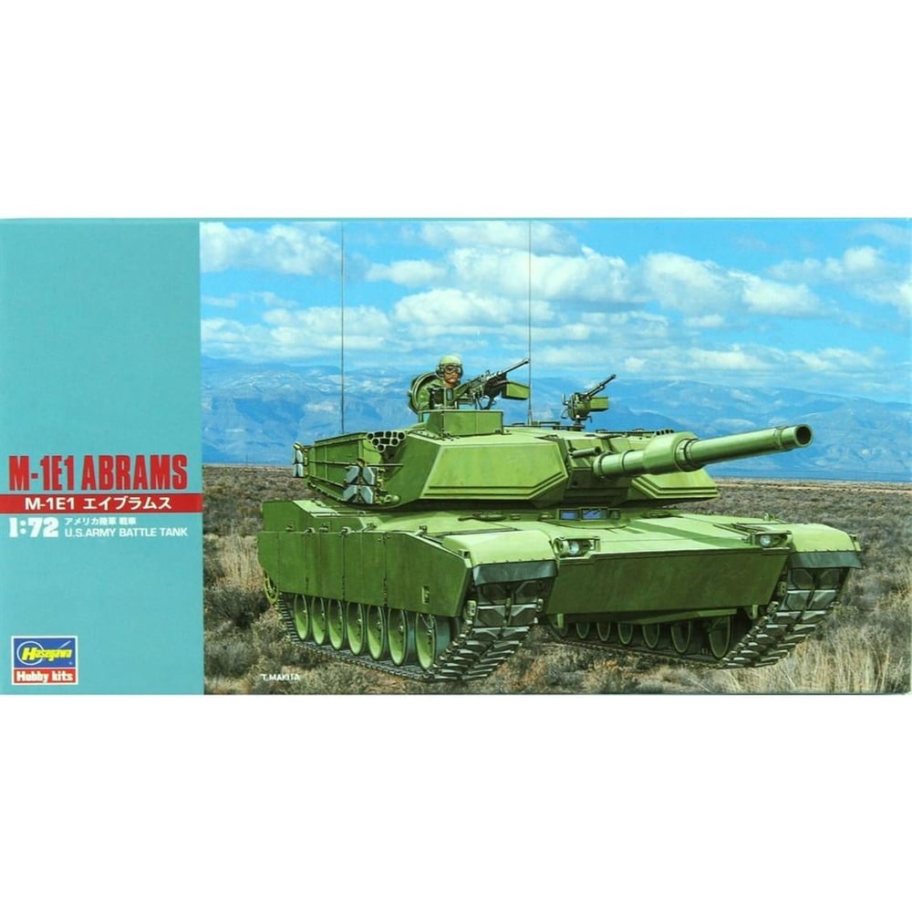 Hasegawa MT35 31135 1/72 Ölçek, M-1E1 Abrams Tank Plastik Model Kiti