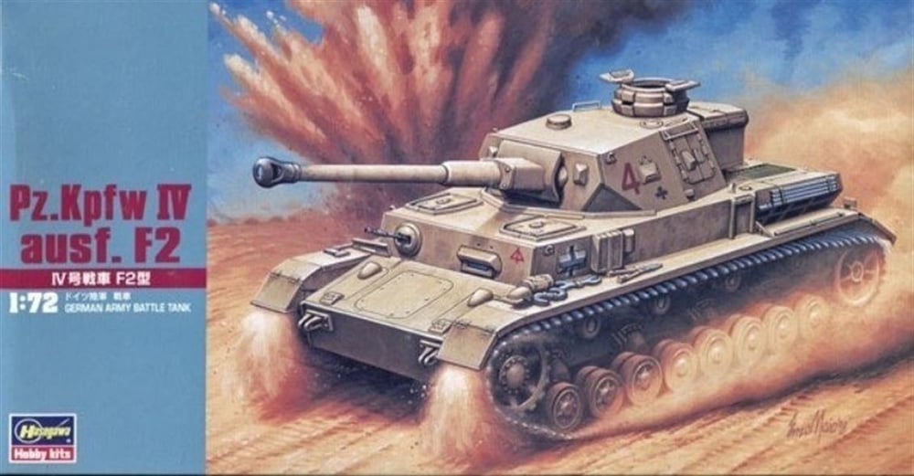 Hasegawa MT42 31142 1/72 Ölçek, Pz.Kpfw IV Ausf. F2 Tank Plastik Model Kiti