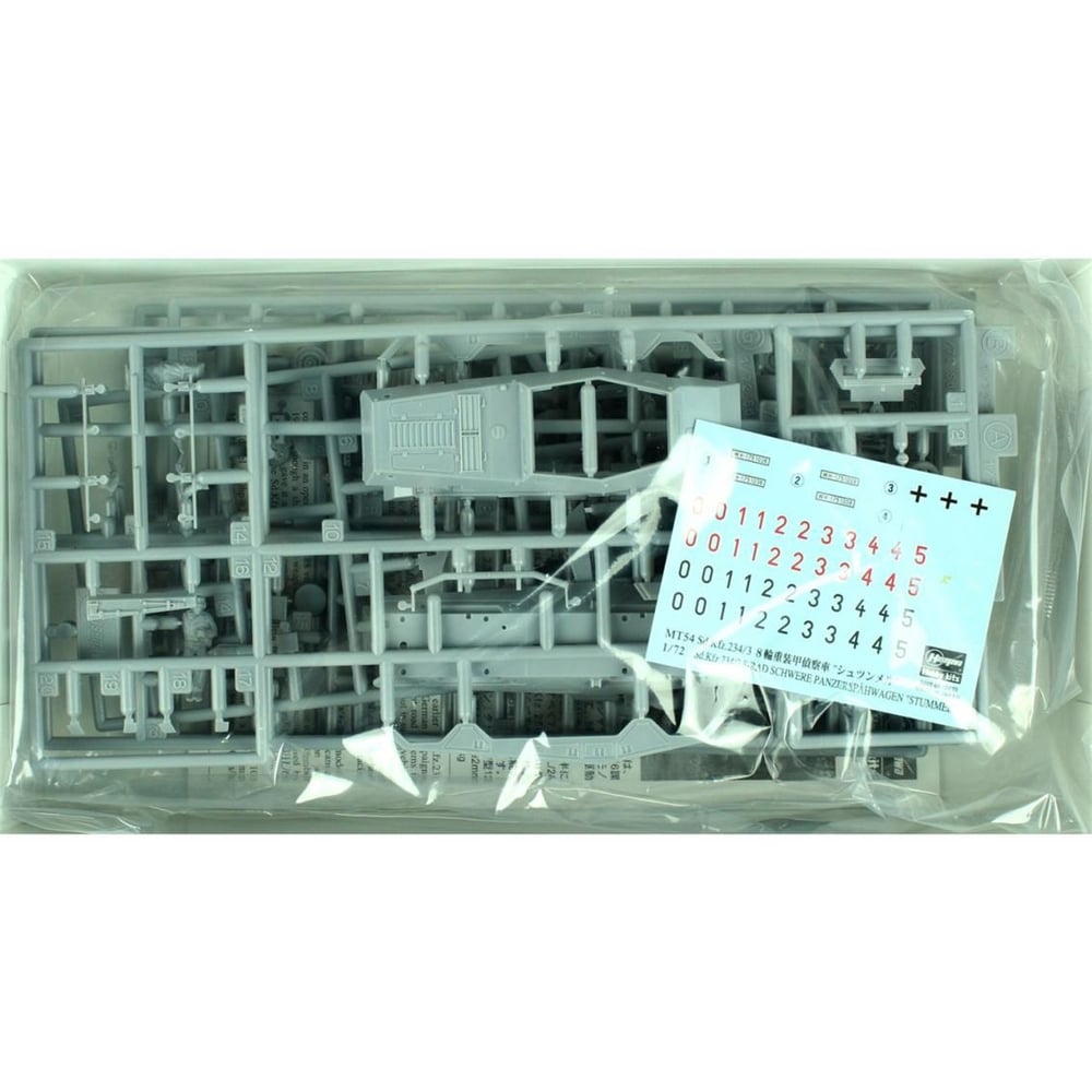 Hasegawa MT54 31154 1/72 Ölçek, Sd.Kfz.234/3 Zırhlı Devriye Aracı Plastik Model Kiti