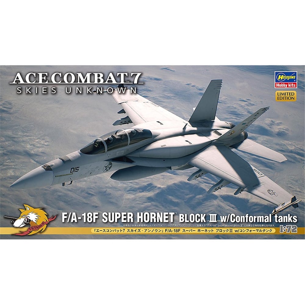 Hasegawa SP644 52444 1/72 Ölçek, F/A-18F Super Hornet Block III, Ace Combat Serisi, Bilim Kurgu Plastik Model Kiti