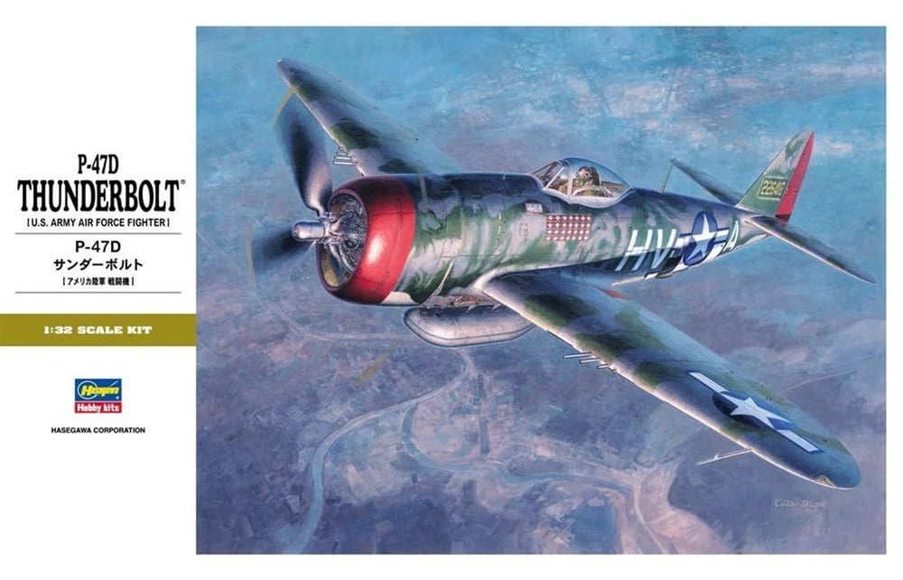 Hasegawa ST27 8077 1/32 Ölçek, P-47D Thunderbolt, Savaş Uçağı Plastik Model Kiti
