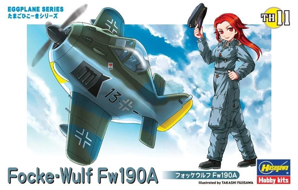 Hasegawa TH11 60121 Focke-Wulf Fw190A, Eggplane Serisi Plastik Model Kiti