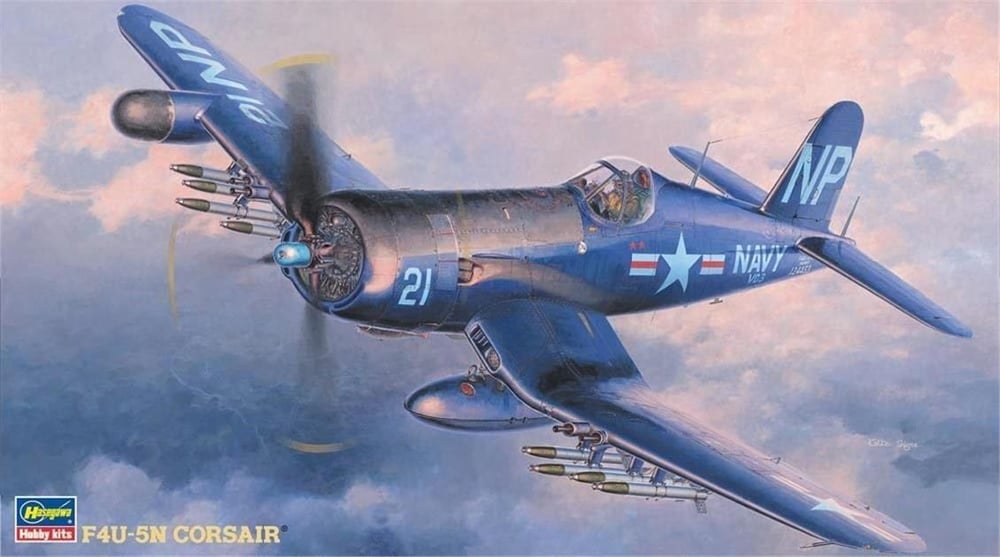 HasegawaJT75  9075 1/48 Ölçek, F4U-5N Corsair, Savaş Uçağı Plastik Model Kiti