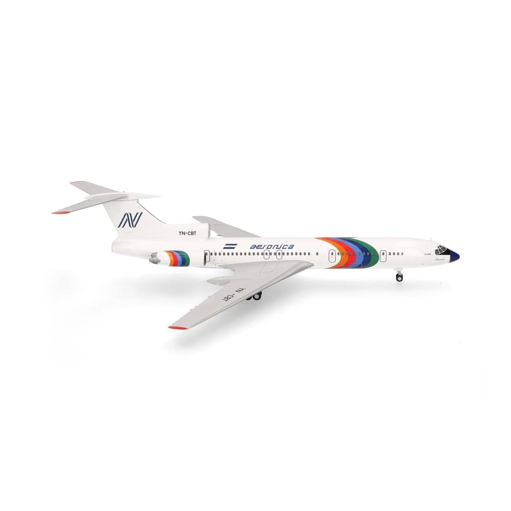 Herpa 573207 1/200 Ölçek, Aeronica Tupolev TU-154M (Momotombo) YN-CBT, Metal, Sergilemeye Hazır Model Yolcu Uçağı