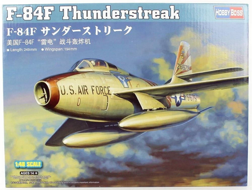 HobbyBoss 81726 1/48 Ölçek, F-84F Thunderstreak, Savaş Uçağı, Plastik Model Kiti