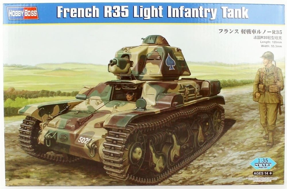 HobbyBoss 83806 1/35 Ölçek, Fransız R-35 Hafif Piyade Tankı, Plastik Model Kiti