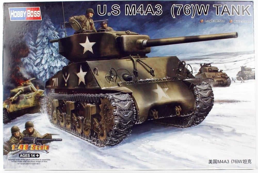 HobbyBoss 84805 1/48 Ölçek, M4A3 (76W) Tankı, Plastik Model Kiti
