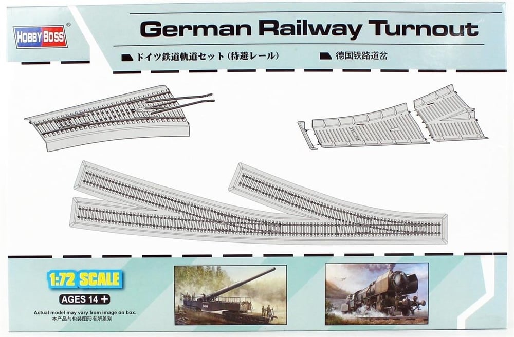 Hobbyboss 82909 1/72 Ölçek, Alman Demiryolu Dönüş Rayları, Plastik Model Kiti