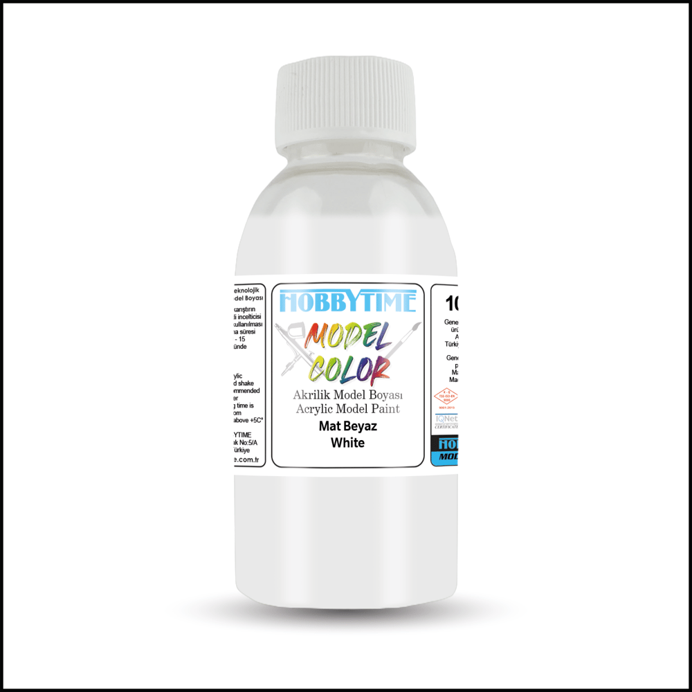 Hobbytime 476 100 ml. Mat Beyaz (White ), Akrilik Model Boyası