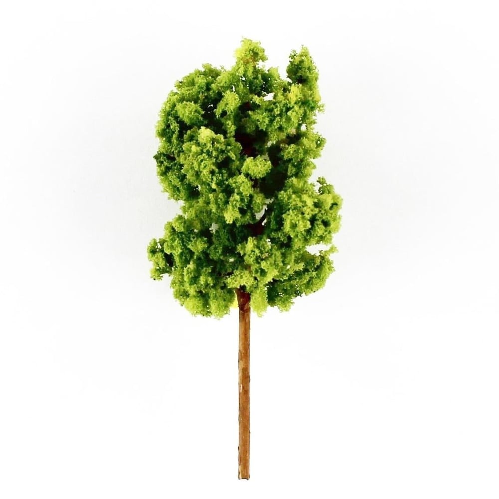 Hobbytime 5 Cm. Yassı Formlu Bahar Yeşili Ağacı Modeli, 5 Adet