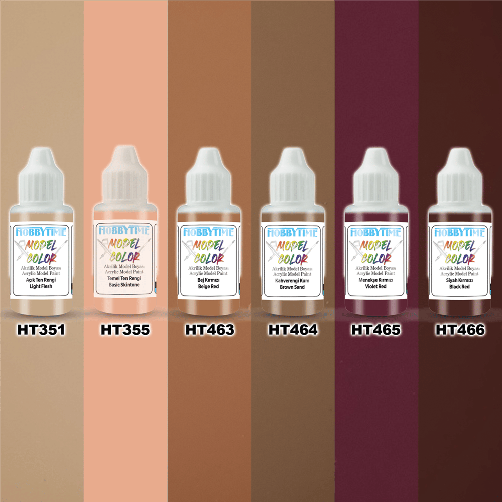 Hobbytime 6X18 ml. Yüz Boyama (Face Painting) Akrilik Model Boyası Seti