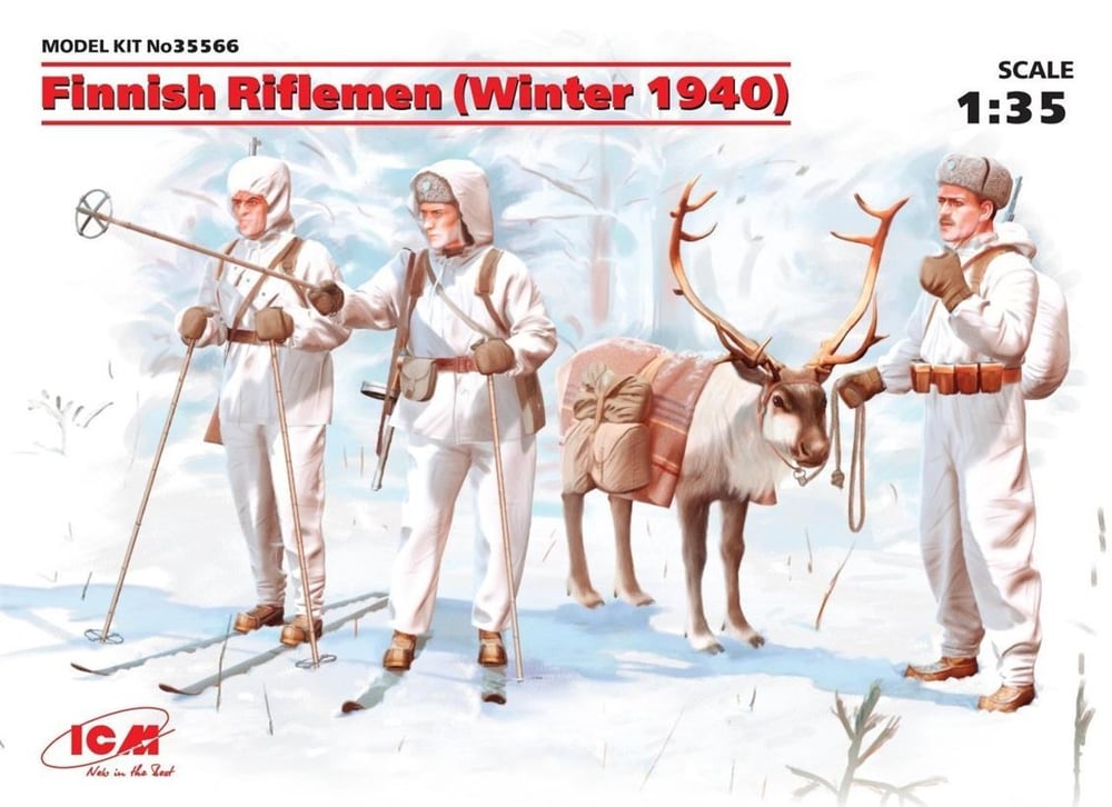 ICM 35566 1/35 Ölçek, Finnish Riflemen Winter 1940 4 figures