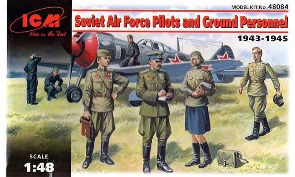 ICM 48084 1/48 Ölçek, Soviet Air Force Pilots and Ground Pers