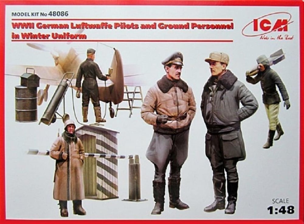 ICM 48086 1/48 Ölçek, WWII German Luftwaffe Pilots and Ground