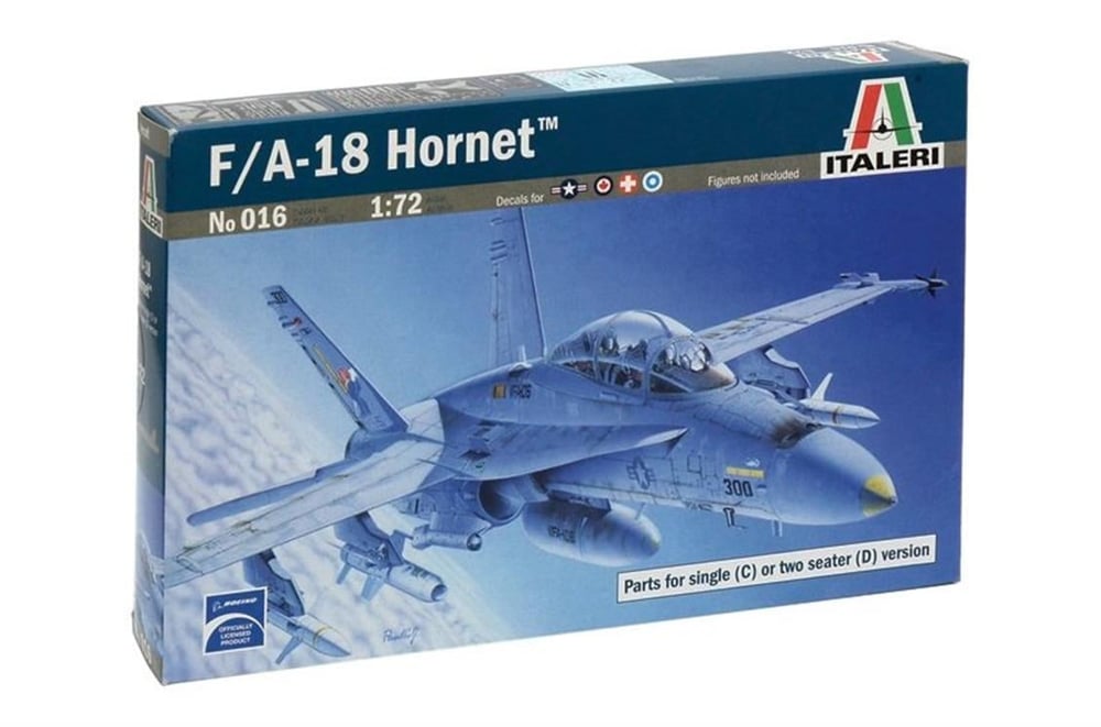 Italeri 0016S 1/72 Ölçek, F/A-18 Hornet Wild Weasel C/D Savaş Uçağı, Plastik Model kiti