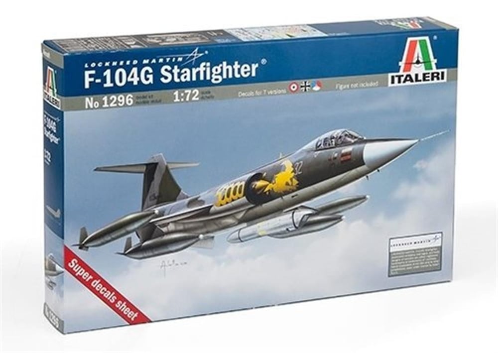 Italeri 1296S 1/72 Ölçek, F-104G Starfighter Savaş Uçağı, Plastik Model kiti