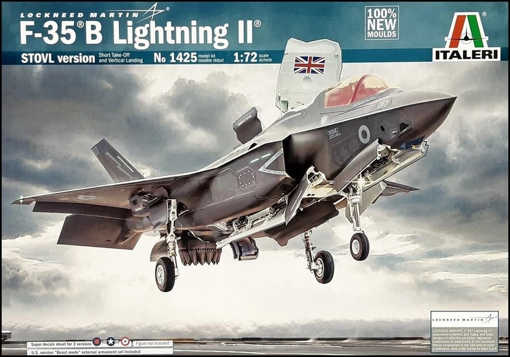 Italeri 1425S 1/72 Ölçek, F-35B Lightning II Savaş Uçağı, Plastik Model kiti
