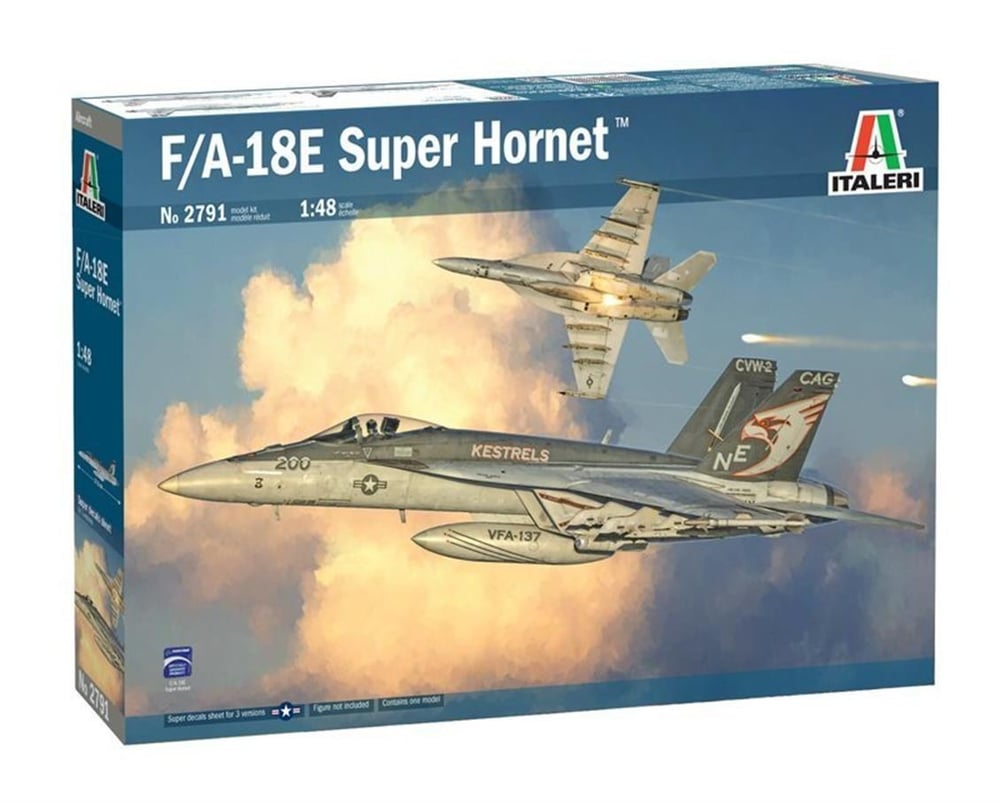 Italeri 2791S 1/48 Ölçek, F/A 18E Superhornet Savaş Uçağı, Plastik Model kiti