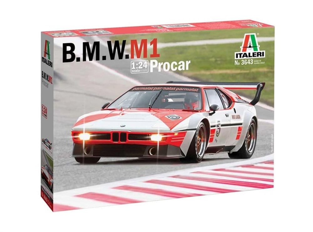 Italeri 3643S 1/24 Ölçek, BMW M1 Yarış Arabası, Plastik Model kiti