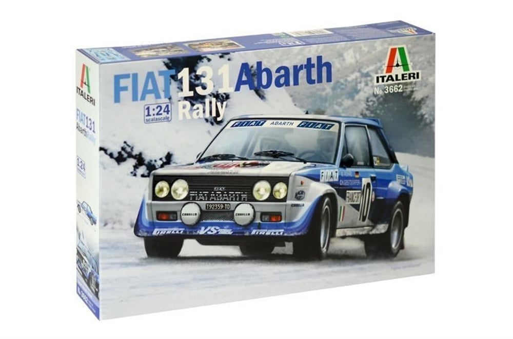 Italeri 3662S 1/24 Ölçek, Fiat 131 Abarth Rally Yarış Arabası, Plastik Model kiti