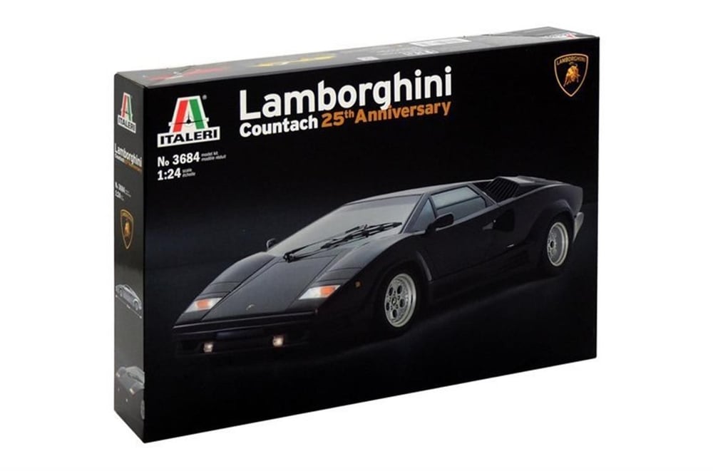 Italeri 3684S 1/24 Ölçek, Lamborghini Countach 25.Yıldönümü Araba, Plastik Model kiti