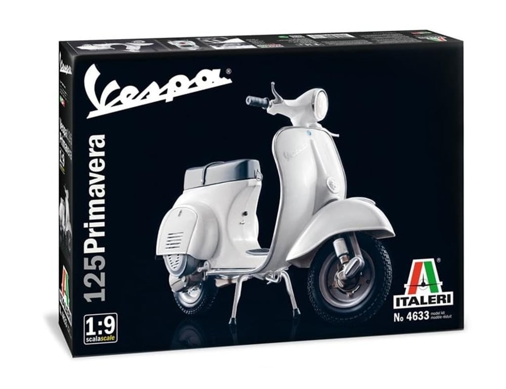 Italeri 4633S 1/9 Ölçek, Vespa 125 Primavera Motorsiklet, Plastik Model kiti