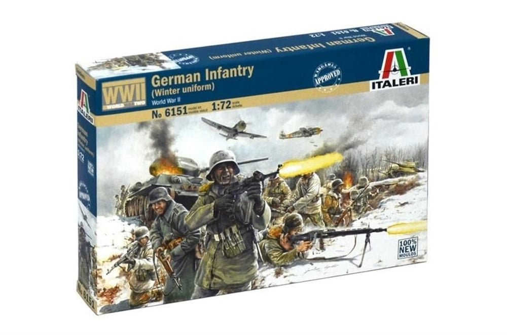 Italeri 6151S 1/72 Ölçek, WWII Alman Kış Üniformalı Piyade Figürleri, Plastik Model kiti