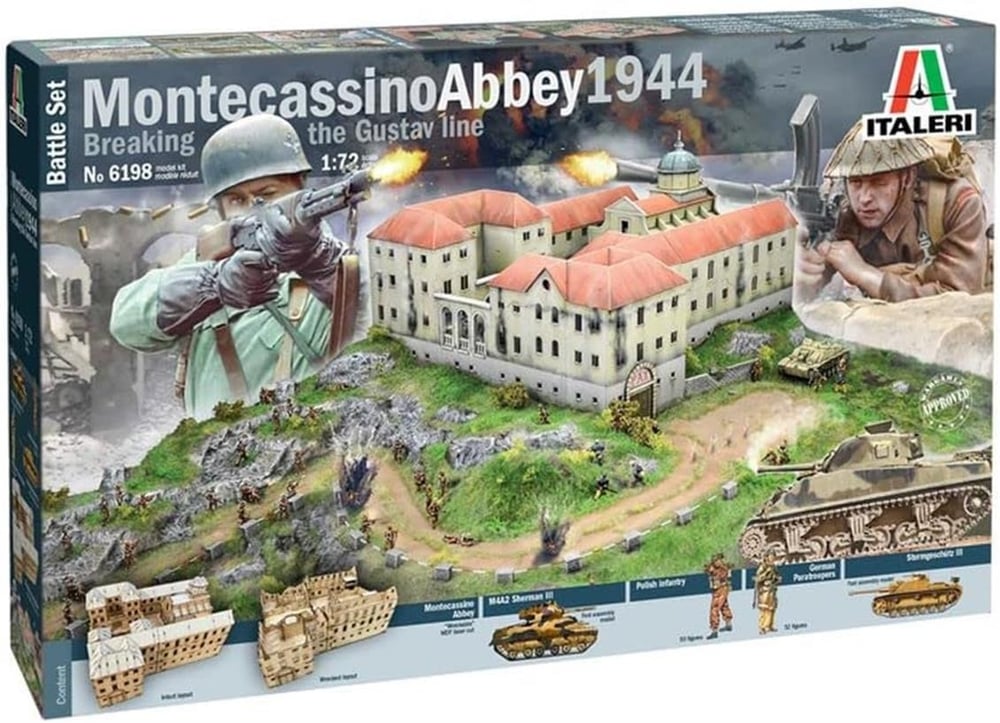 Italeri 6198S 1/72 Ölçek, Montecassino 1944 ( Gustav ) Line Savaş Oyunu Plastik Maket Seti