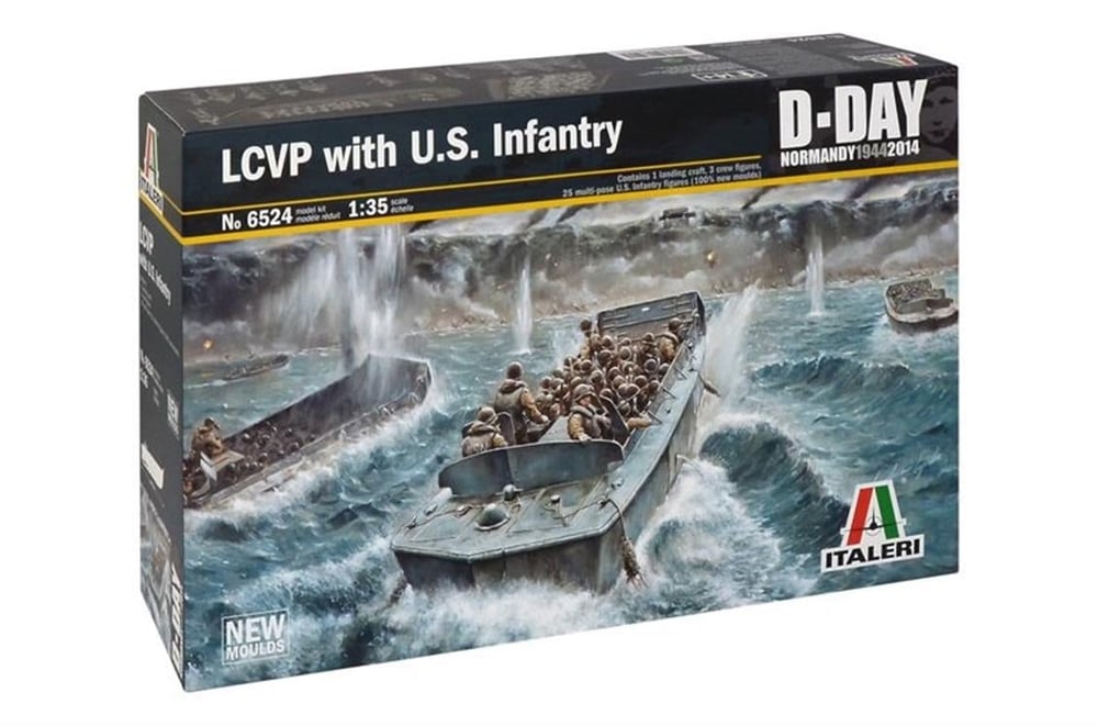 Italeri 6524S 1/35 Ölçek, LCVP Çıkartma Gemisi ve Mürettebatı, Plastik Model kiti