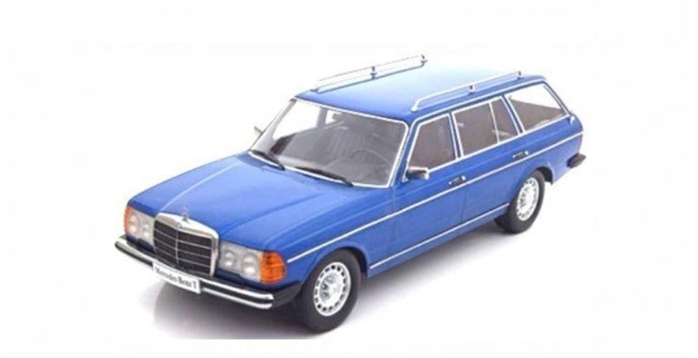 KKscale 180091 1/18 Ölçek, Mercedes Benz 250T Estate, Mavi, Sergilemeye Hazır Metal Araba Modeli