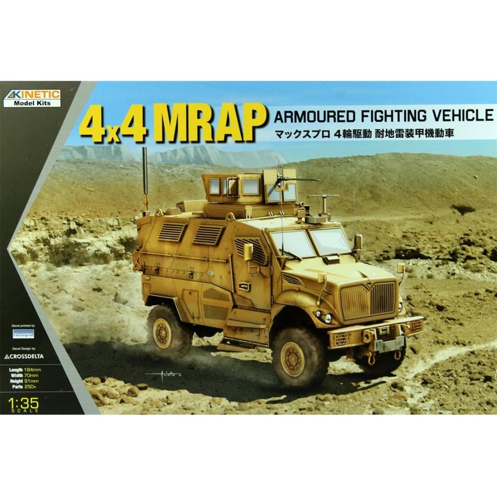 Kinetic K61011 1/35 Ölçek, 4x4 MRAP Zırhlı Aracı, Plastik Model kiti