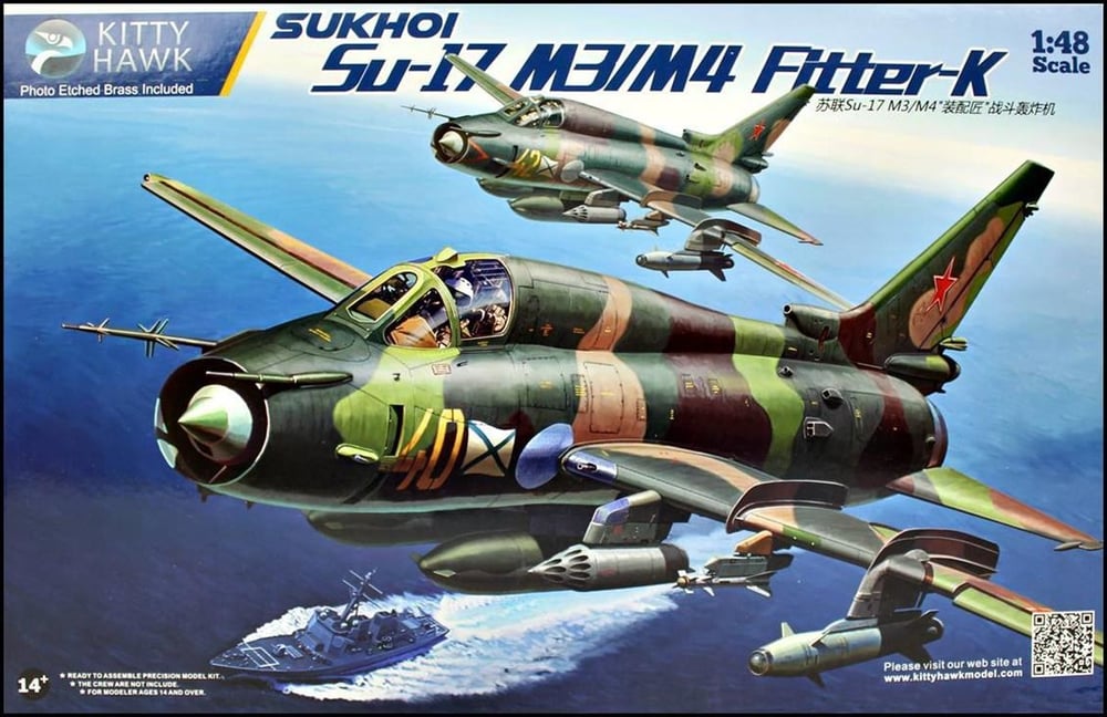 Kitty Hawk 80144 1/48 Ölçek, Su-17M3/M4 (Fitter D) 2.0 Savaş Uçağı, Plastik Model kiti