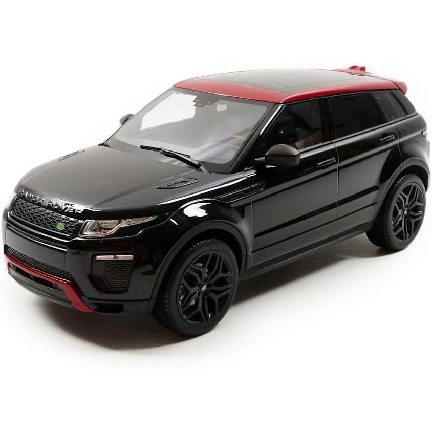Kyosho 9549 1/18 Ölçek, Range Rover Evoque (Diecast Ousia Sealed Body Seri), Siyah-Kırmızı, Sergilemeye Hazır Metal Araba Model