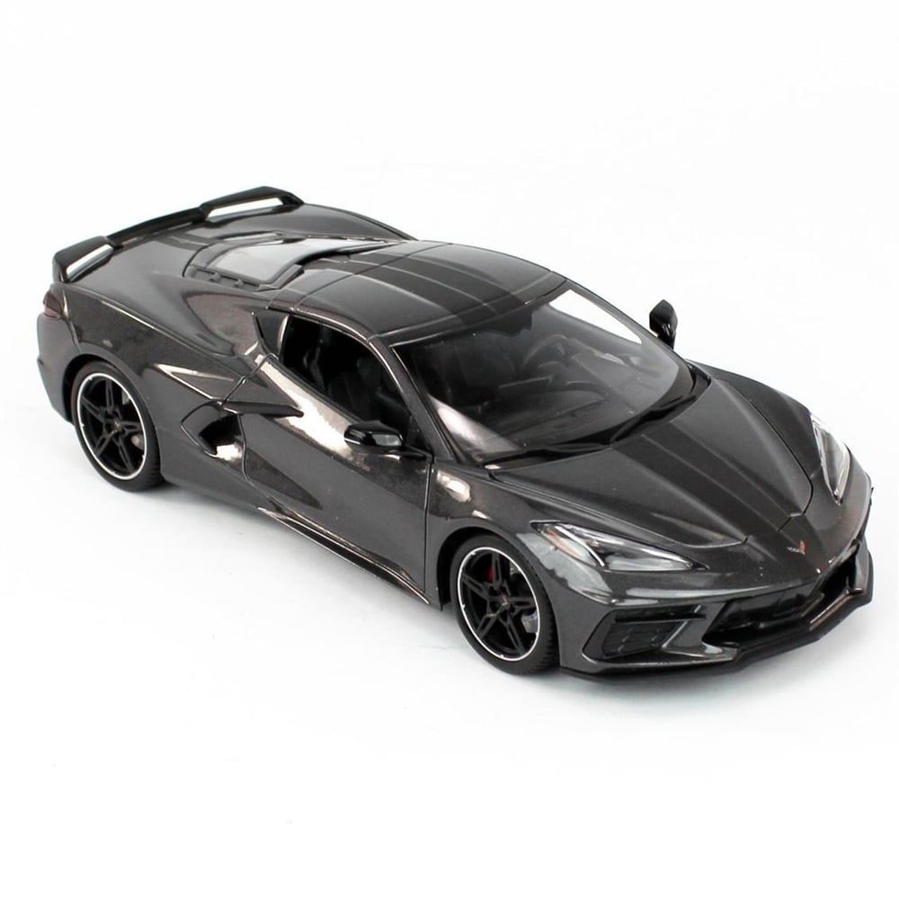 Maisto 31447 1/18 Ölçek, 2020 Chevrolet Corvette Stingray, Gri, Sergilemeye Hazır Metal Araba Modeli